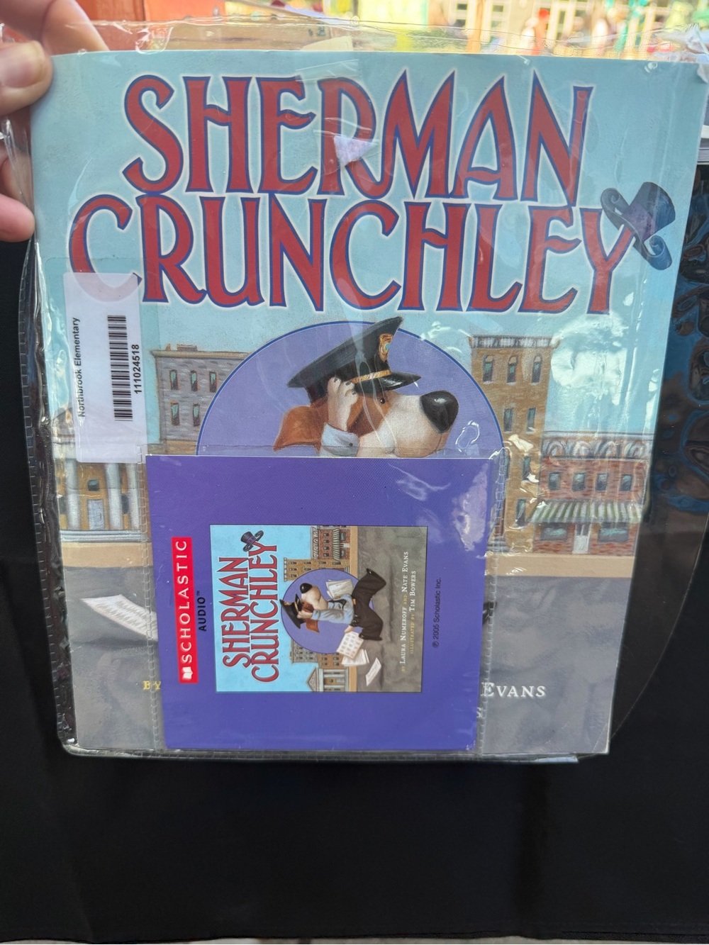 Scholastic Sherman Crunchley Children's Book with CD- Blue & Purple